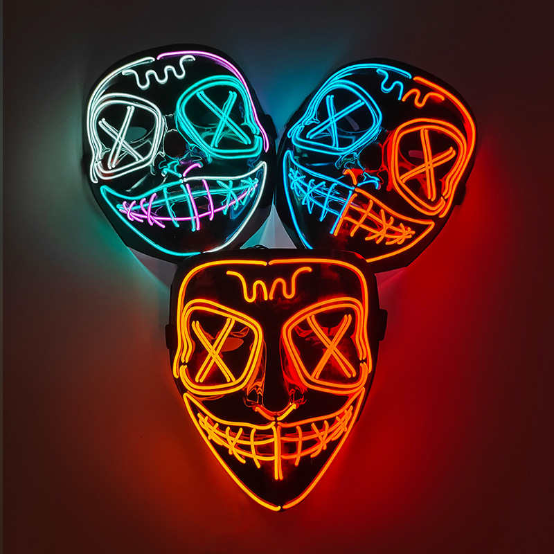 Wireless Full Face Purge Mask  - Led Purge Mask Halloween ulasan dan harga