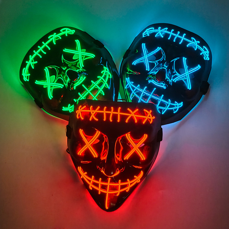 Wireless Full Face Purge Mask  - Led Purge Mask Halloween ulasan dan harga