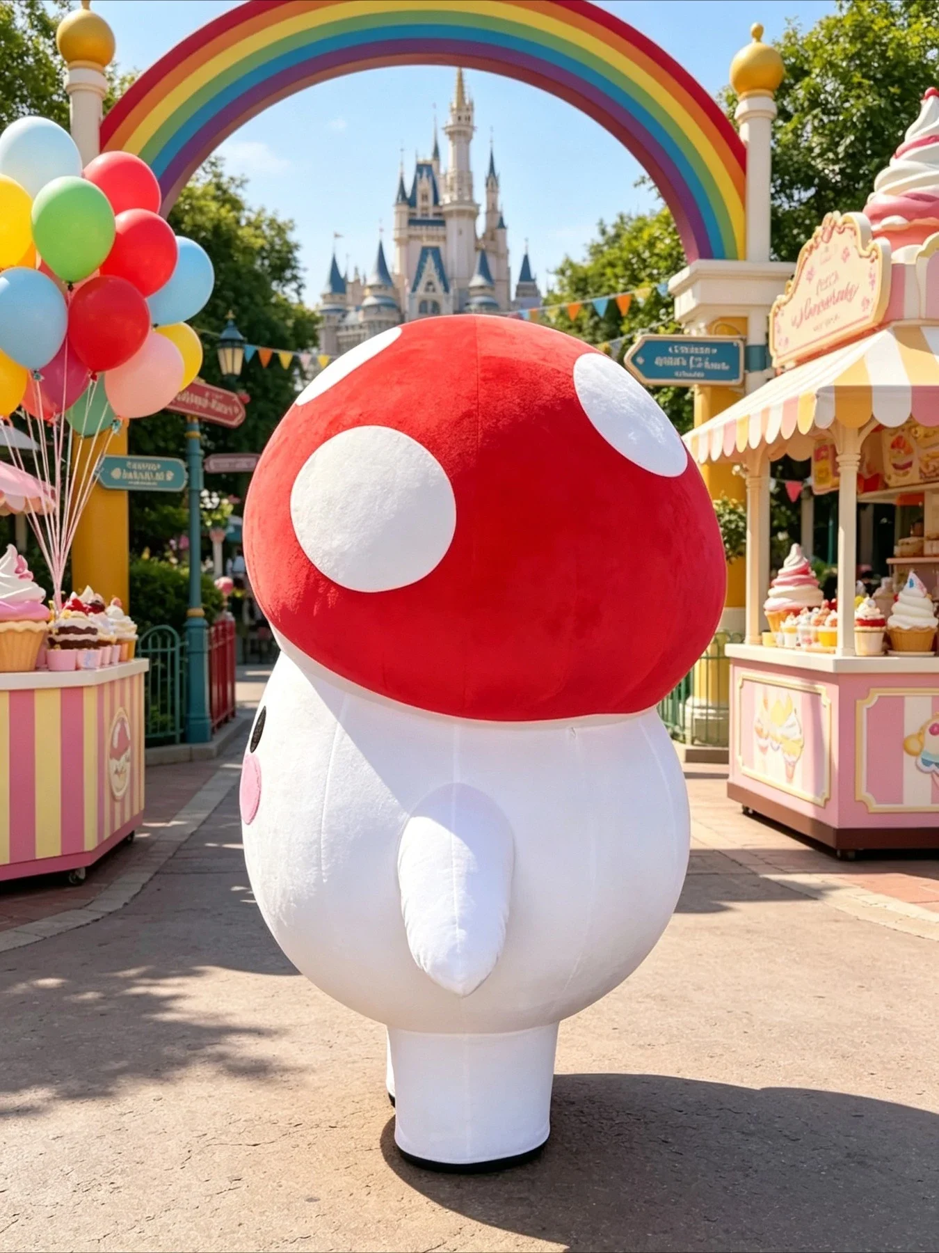Inflatable Mushroom Mascot Cos - Costumes ulasan dan harga