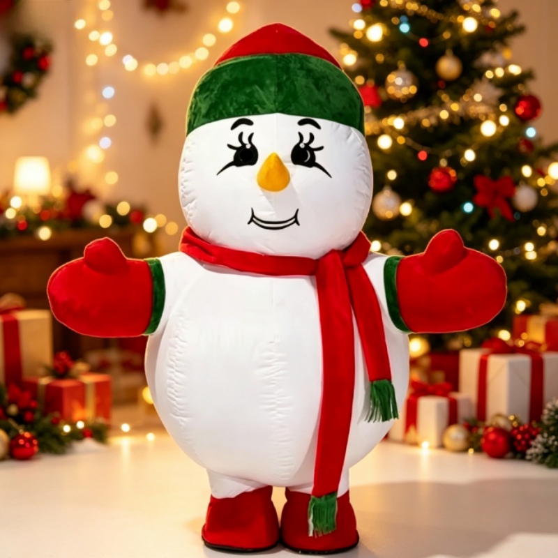 Inflatable Snowman Mascot Cost - Costumes ulasan dan harga