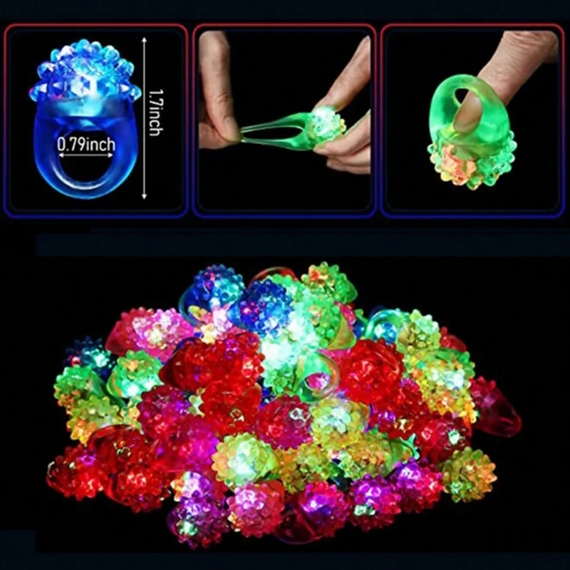 20/30/50pcs Glowing Rings LED  - Glow In The Dark Party Glasses ulasan dan harga
