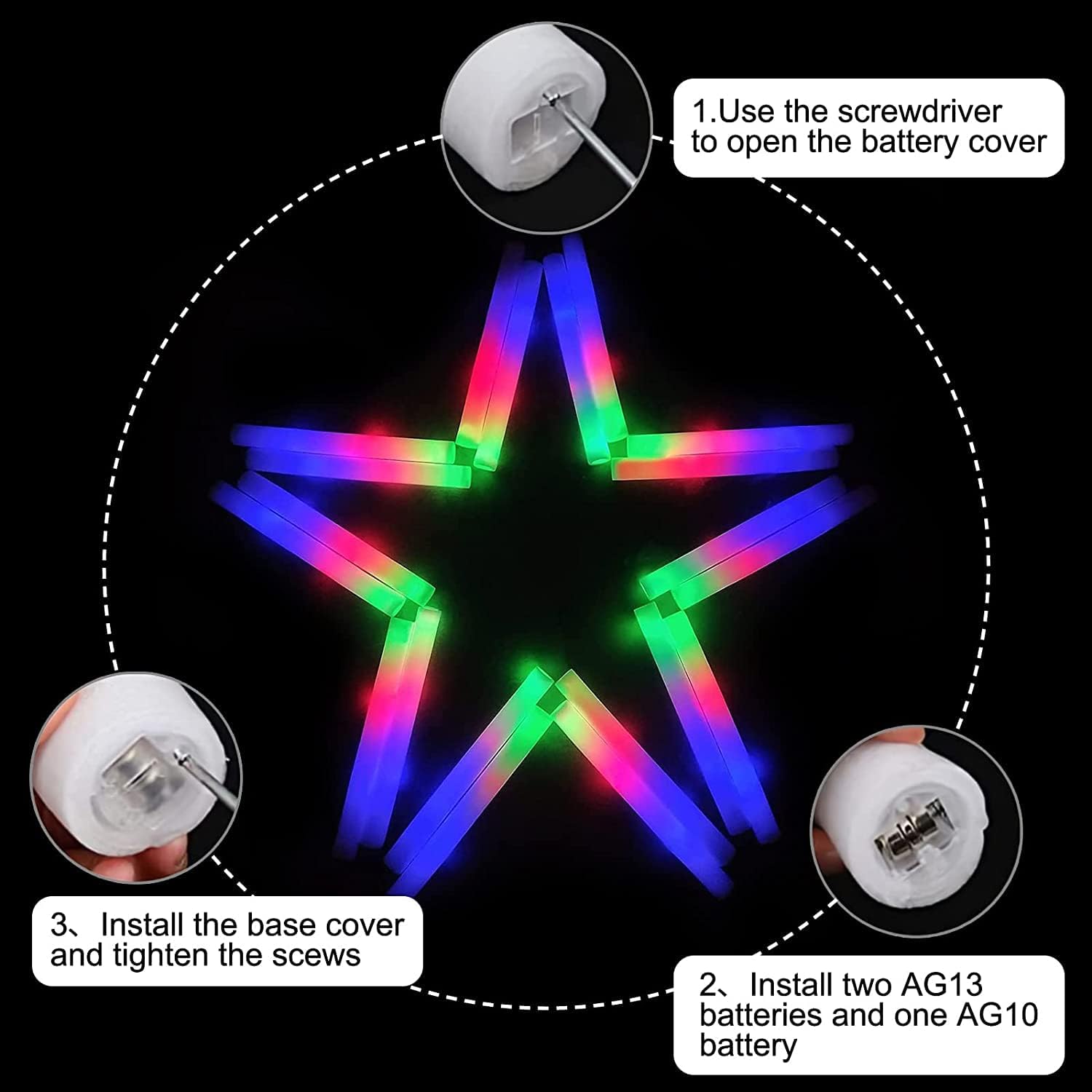 102Pcs LED Foam Sticks Cheer T - Flashing Led Foam Sticks Party ulasan dan harga