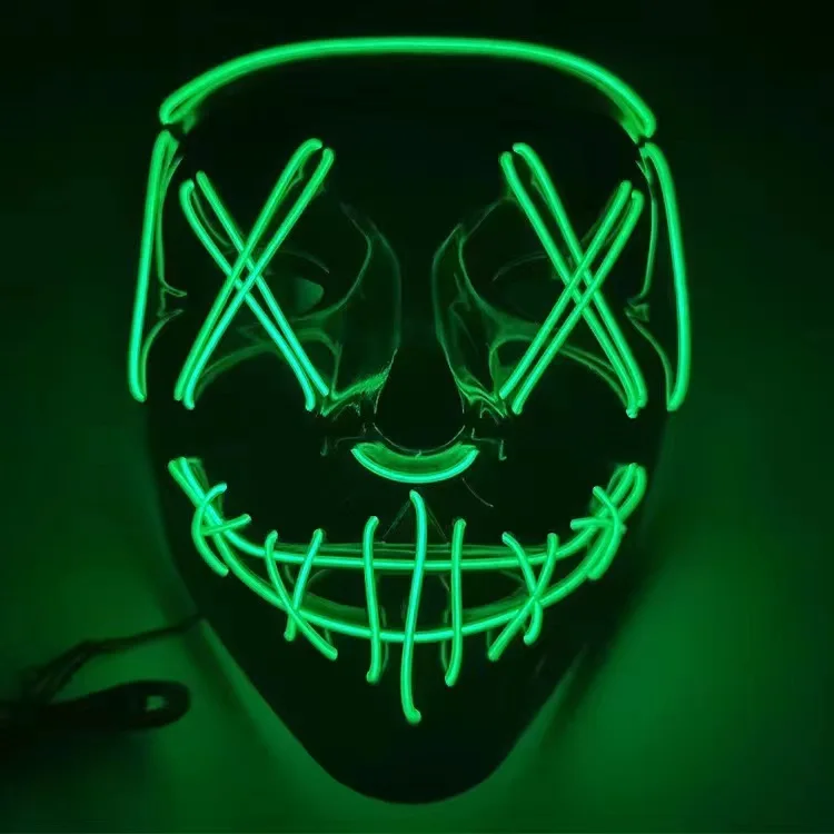 Adult Kids  Halloween Neon Led - Led Purge Mask Halloween ulasan dan harga