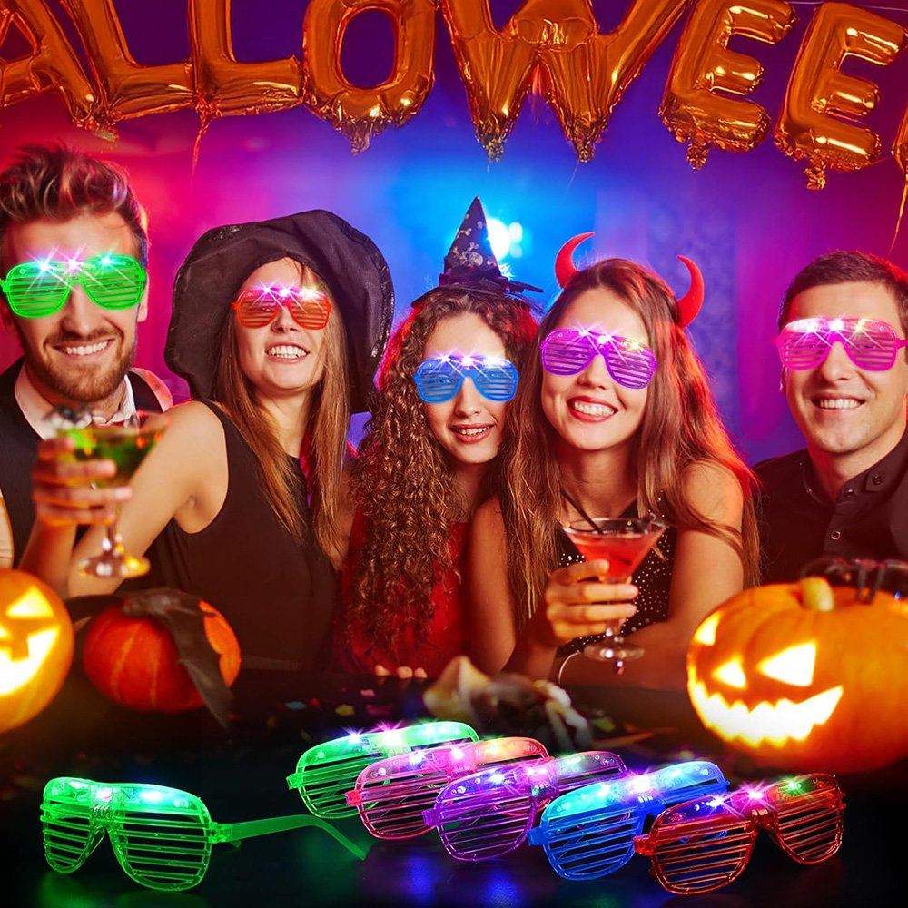 LED Glasses 6 Neon Colors Glow - Glow In The Dark Party Glasses ulasan dan harga