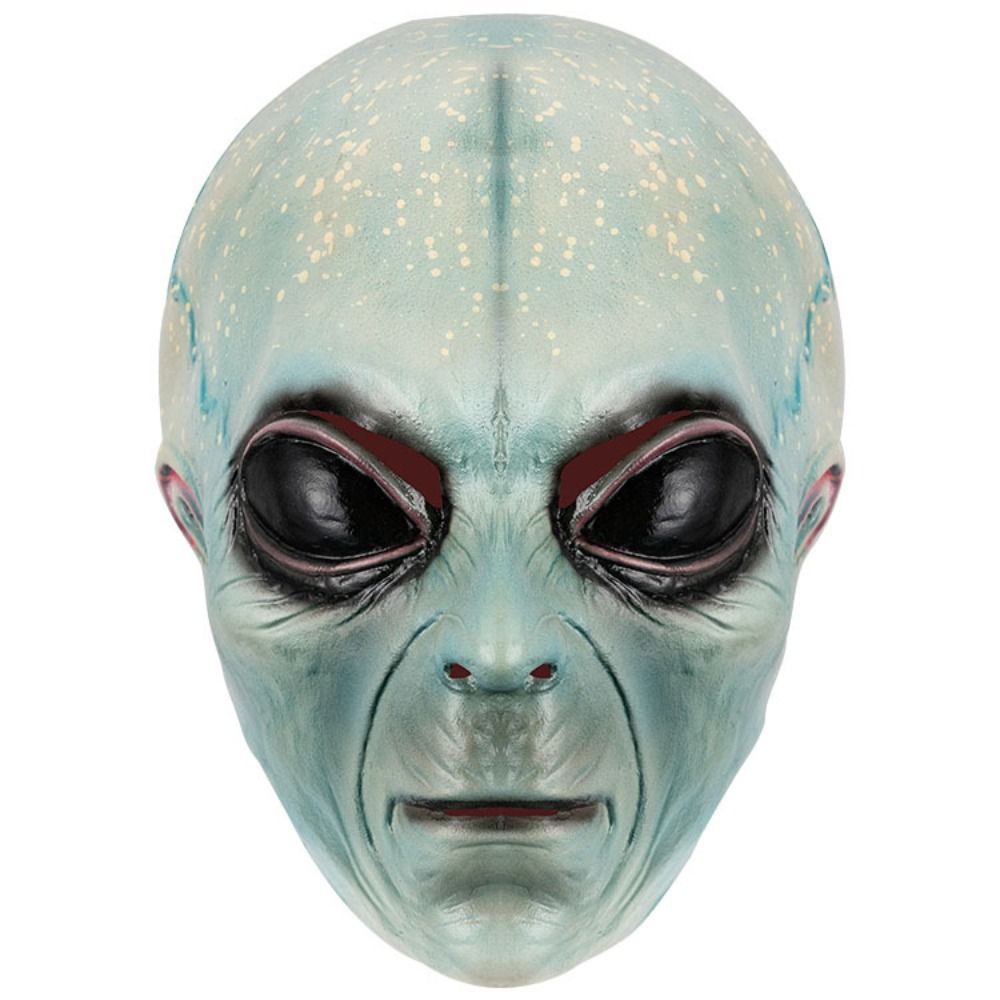 Latex Material Alien Mask Gree - Latex Alien Mask Realistic ulasan dan harga